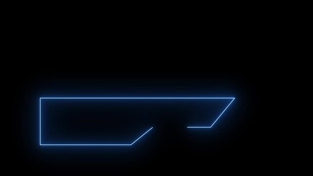 futuristic neon corner line motion graphics for technology interface design.