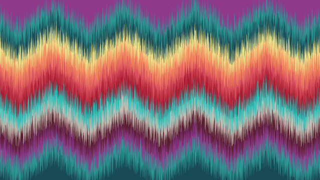 Vibrant Ikat Zigzag Pattern Abstract Texture
