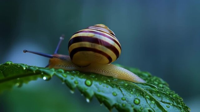 snail on a leaf