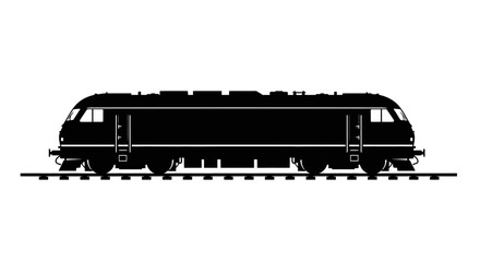 Fototapeta premium Modern train traveling on railway tracks