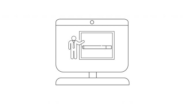 Online Learning Concept - Education on Computer Screen.