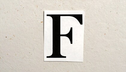 A large black letter on a textured surface