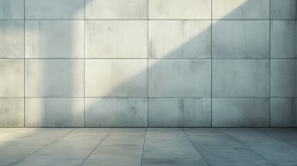 Obraz premium Modern Minimalist Concrete Wall with Shadow and Sunlight Effects