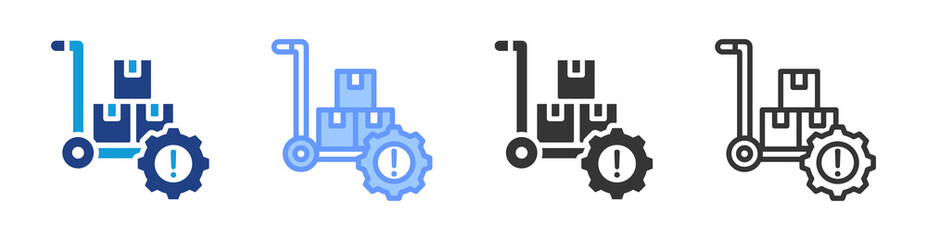 Obraz premium Procurement Risk Management icon set multiple style collection