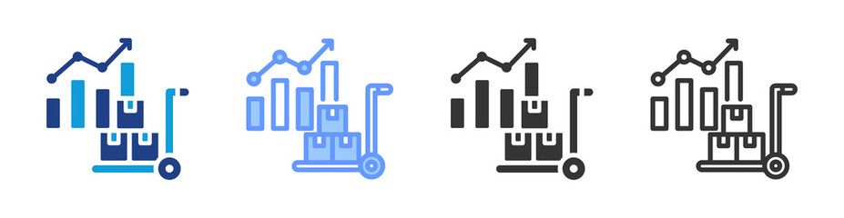 Obraz premium Procurement Performance Metrics icon set multiple style collection