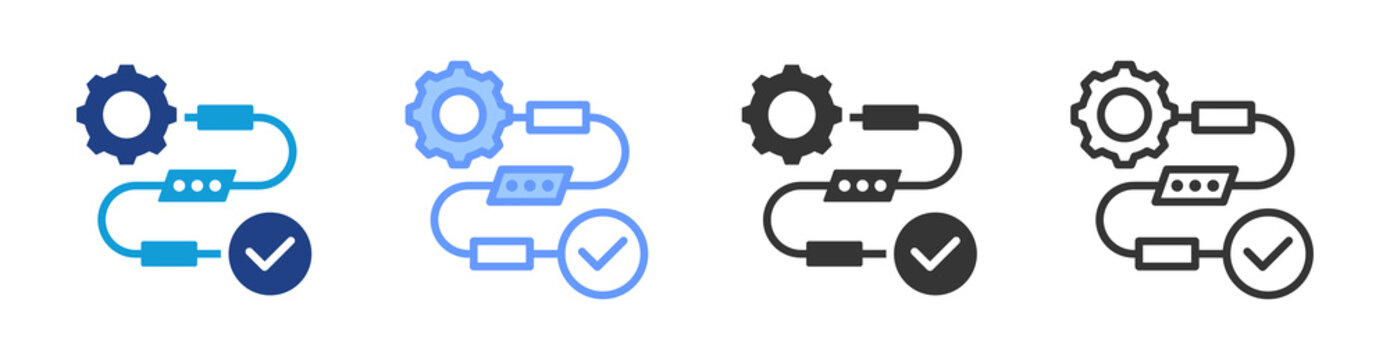 Value Stream Mapping  icon set multiple style collection