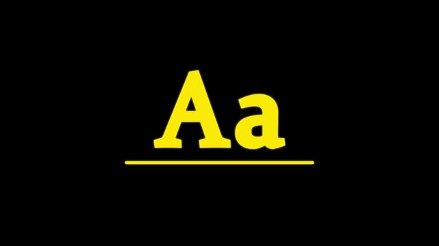 Large and Small Letters Zoom Animation. Font Size Slider Zoom Text Animation. Text Zoom Control Icon Motion Graphic.