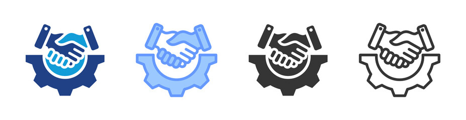 Obraz premium Partnership Strategy icon set multiple style collection