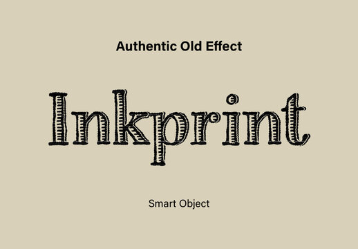 Engraved Ink Vintage Letterpress Text Effect