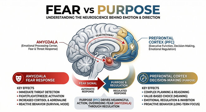 Fear vs Purpose Brain Neuroscience Decision Making Emotional Regulation