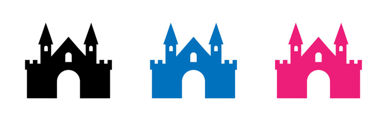 colorful sand castle icons © Designer Alam