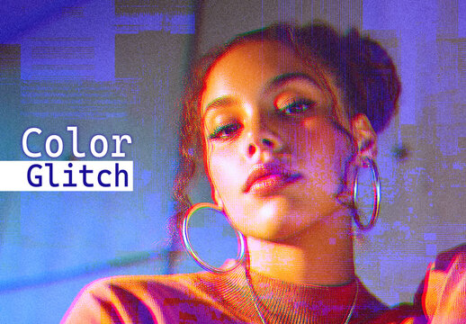 Digital RGB Distortion Photo Effect