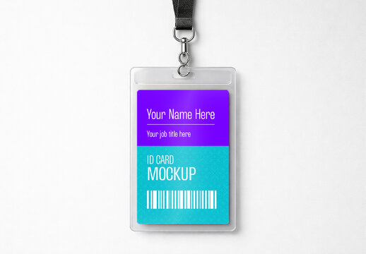 Minimal Plastic ID Card Mockup