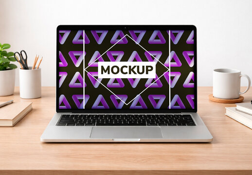 Laptop Desk Mockup
