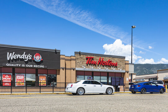 A combined Wendy's and Tim Hortons restaurant at Kelowna BC Canada