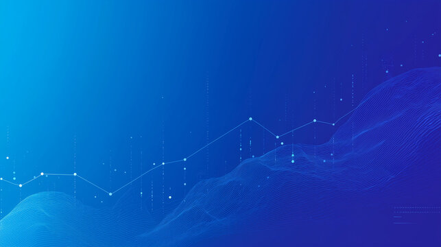 a minimal background image with gradient blues that has very faint charts and graphs with no labels. data lines. right side of image is clean for text