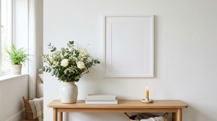 Fototapeta premium Minimalist Home Decor with Flowers.