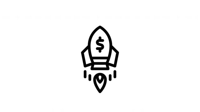 rocket animated icon