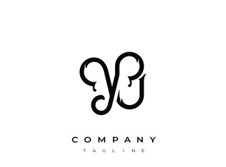 Elegant company logo template with letter y and b design © Mahamud