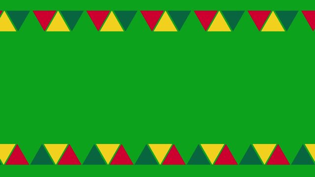Juneteenth celebration with green background and festive decorations for freedom and heritage. Suitable for marketing, social media, and educational materials.