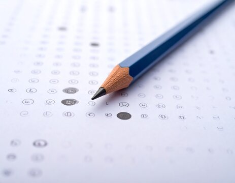 Pencil on answer sheet