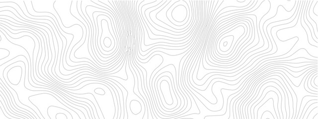 Topographic map lines abstract seamless pattern of contours vector illustration for geographic background © Romana