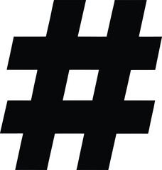 Obraz premium Hashtag Symbol Icon Design Element Vector Graphic
