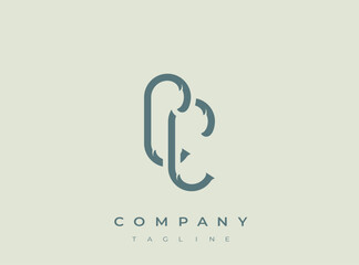 Fototapeta premium Modern company logo template with elegant letter c design element