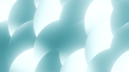 Overlapping Teal and White Gradient Fish Scale Wave Pattern © Vasanth