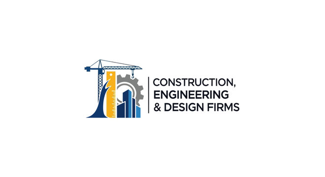 Construction engineering design company logo.