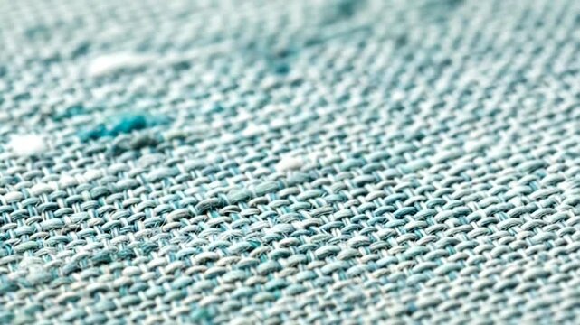 Close-up of textured fabric with intricate weave pattern