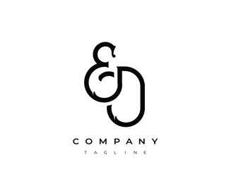 Fototapeta premium Modern logo template with stylized letters and company tagline