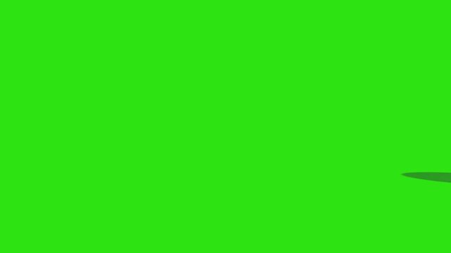 Soccer Ball Rolling Across Green Screen Background