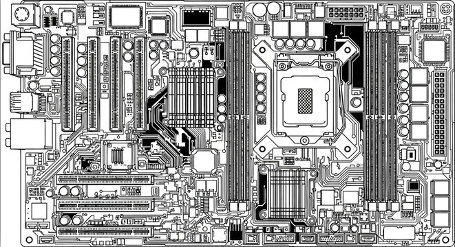 Computer Motherboard Schematic Diagram