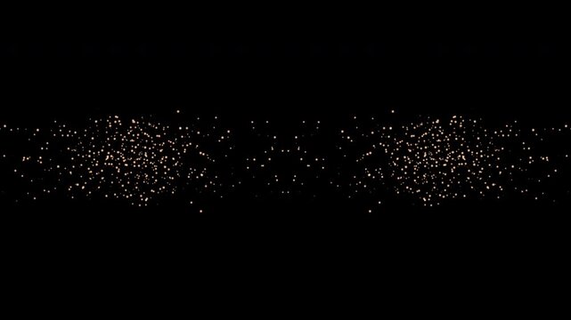 sparkling glitter star dust trail particle magic tail loop Animation video transparent background with alpha channel.