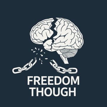 Broken brain with freedom chains.