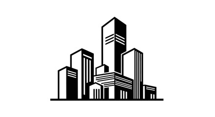 Obraz premium City skyline with tall buildings.