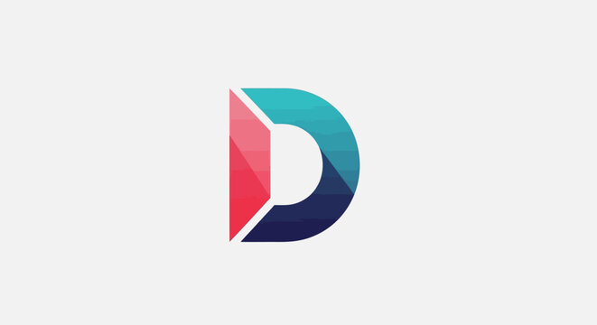 Colorful Letter D Logo Design.