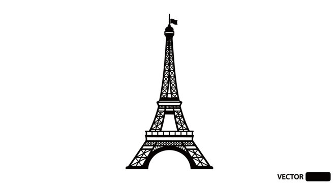 Eiffel Tower iconic iron structure Paris.