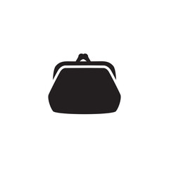 Obraz premium Purse Icon Vector Illustration EPS10 – Isolated Finance Money Bag Badge Flat Design for Website and App Graphics