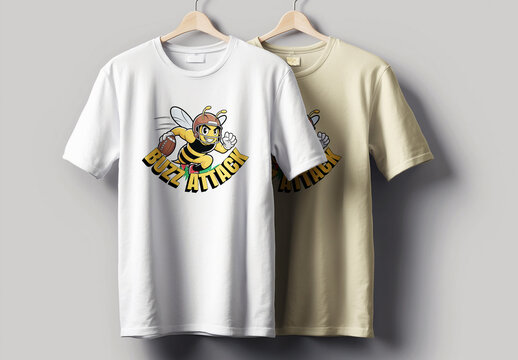 Buzz Attack T Shirt Design Layout