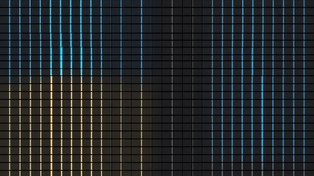 Virtual Space Matrix Graphic on Black Grid for Cyber Concept
