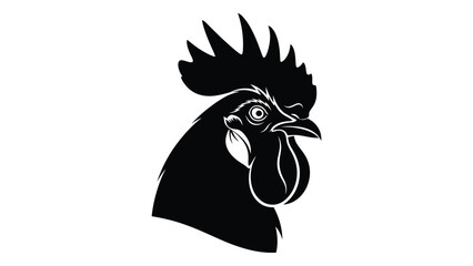 A black rooster with a large comb and wattle © SILHUETTECHEMBER