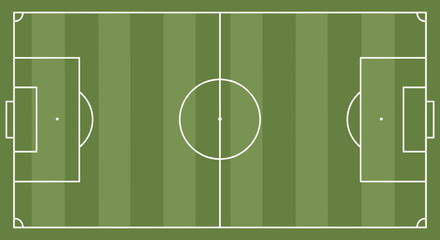 Soccer Field Top View Green Grass. © Chun