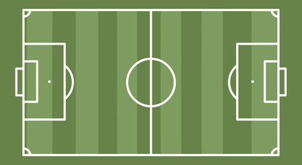 Soccer Field Top View Illustration Design. © Chun