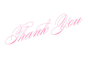 Thank You - 手書き風の筆記体で書いたThank You（ありがとう）の文字（カリグラフィー）
