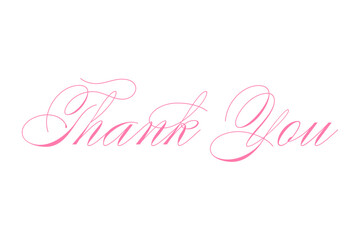Thank You - 手書き風の筆記体で書いたThank You（ありがとう）の文字（カリグラフィー）
