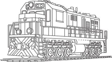 wonderful locomotive drawing © Inoe
