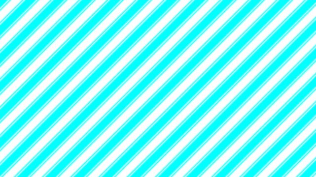 Animated diagonal cyan and white stripes pattern background texture