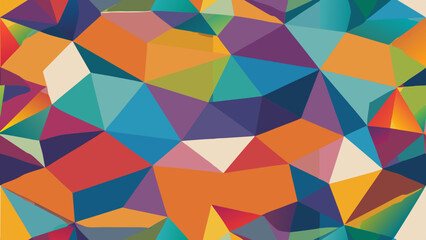 Fototapeta premium Vibrant Polygon Mosaic: Abstract Pattern Background with Geometric Shapes